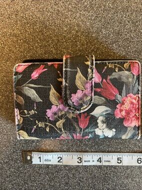 Safe Keeper Floral Black Multicolor Snap Wallet - Women's Accessory